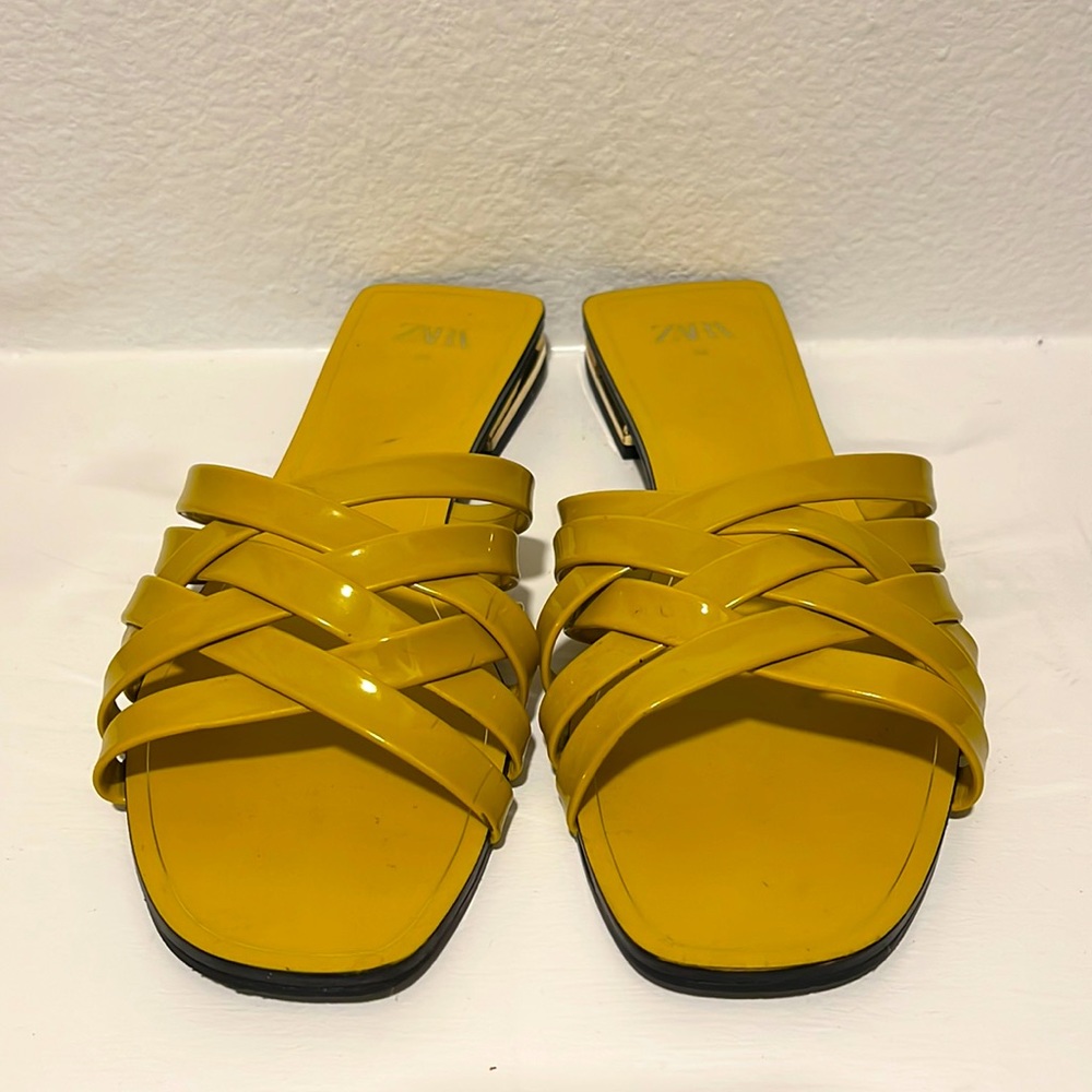 Zara Chartreuse Summer Sandals